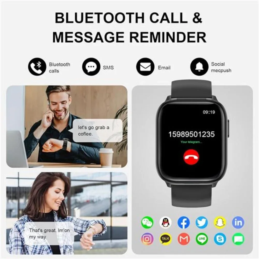 2-in-1 Smart Watch with Wireless Earbuds – Fitness Tracker, Heart Rate Monitor &